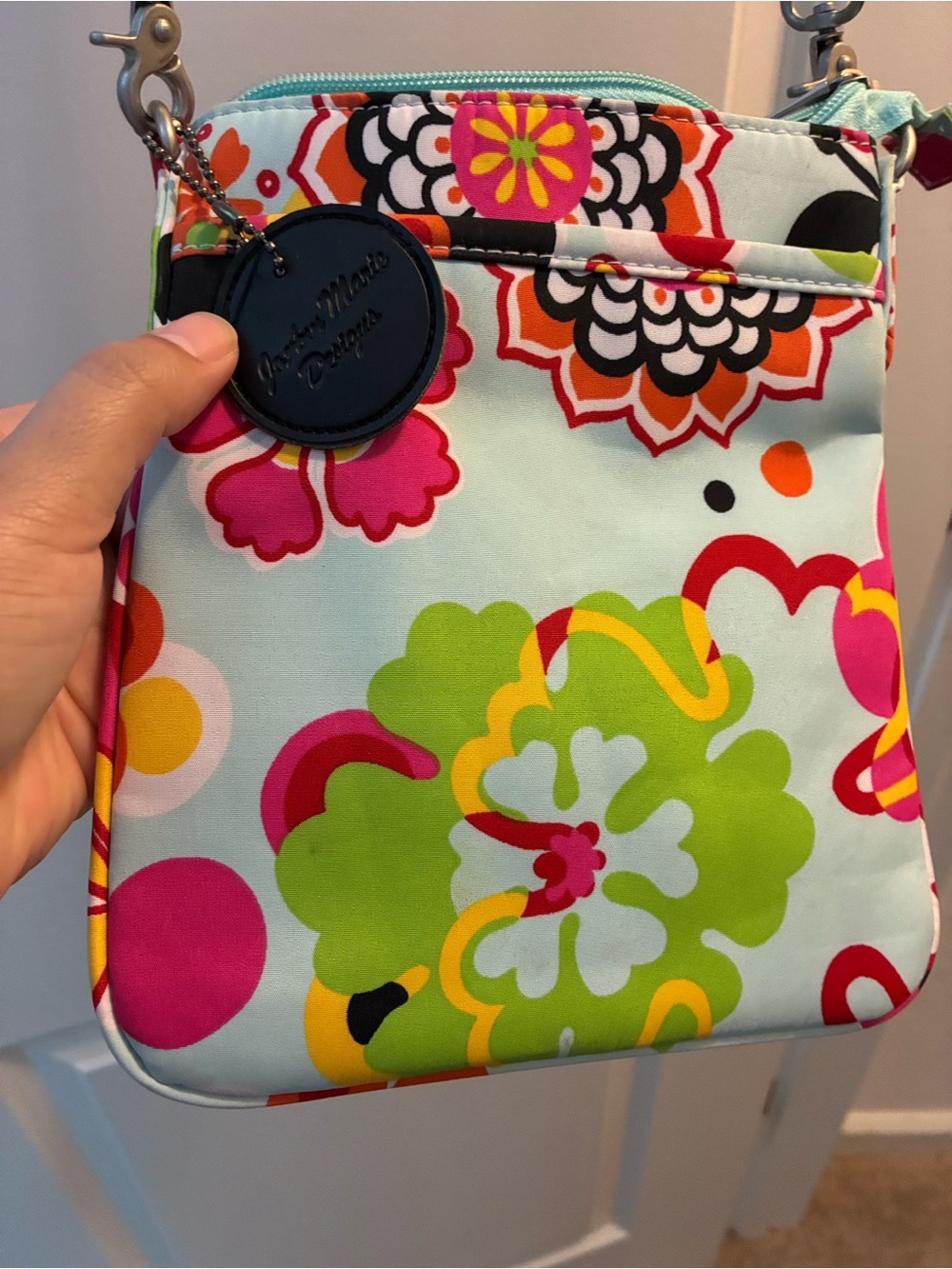 Joann Marie Floral Crossbody Bag in Multi-Color